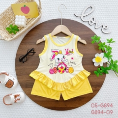G894 - Bộ ba lỗ thun lạnh babydoll bé gái