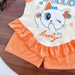 G894 - Bộ ba lỗ thun lạnh babydoll bé gái