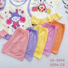 G894 - Bộ ba lỗ thun lạnh babydoll bé gái