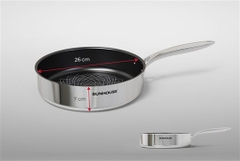 Chảo Inox 3 lớp Ultra Titanium Sunhouse STI26M
