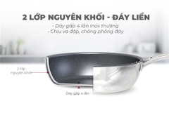 Chảo Sunhouse Mama 2 lớp nguyên khối DE26M
