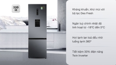 Tủ lạnh Aqua Inverter 320 lít AQR-B399MA(WHB)