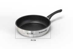 Chảo cạn inox 5 đáy Sunhouse IN26M4