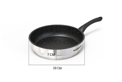 CHẢO CẠN INOX 5 ĐÁY SUNHOUSE IN28M4