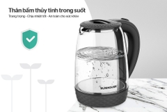 Ấm siêu tốc thủy tinh Sunhouse SHD1215 1.8 lít