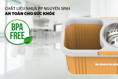 Bộ lau nhà xoay 360 độ Sunhouse KS CL350PB