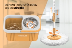 Bộ lau nhà xoay 360 độ Sunhouse KS CL350PB