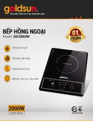 Bếp hồng ngoại Goldsun cảm ứng 2000W GIC3502M
