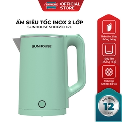 Ấm siêu tốc Sunhouse inox 2 lớp SHD1350 1.7 lít