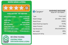 Máy giặt Casper Inverter 10.5 KG WF-105I140BWC