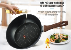 Chảo kim cương Nagakawa NAG2853 có nắp 28cm