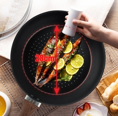 Chảo kim cương Nagakawa NAG2853 có nắp 28cm