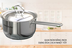 Bộ nồi chảo inox Sunhouse SH995 5 đáy