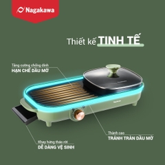 Bếp nướng điện có lẩu Nagakawa NAG3104