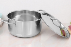 Nồi inox lẻ Five Star 3 đáy size 20cm FSN20IN003 nắp inox