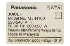 Máy ép trái cây Panasonic MJ-H100WRA