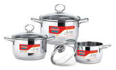 Bộ nồi inox Sunhouse 5 đáy bộ 3 SH888