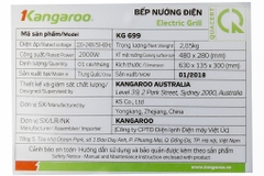 Bếp nướng điện Kangaroo KG 699