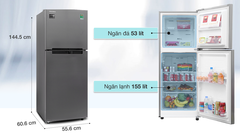Tủ lạnh Samsung Inverter 208 lít RT19M300BGS/SV