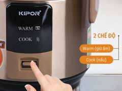 Nồi cơm Kipor 1,2L màu đỏ KP N1512