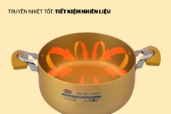 Bộ nồi ANOD 3C Sunhouse màu vàng SH8834