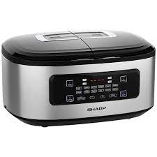 Nồi cơm 2 ngăn đa năng Sharp 1.8 lít KN-TC50VN-SL Bạc