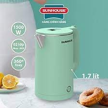 Ấm siêu tốc Sunhouse inox 2 lớp SHD1350 1.7 lít