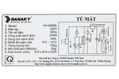 Tủ mát Sanaky 340 lít TM.VH408WL