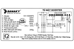 Tủ Mát Sanaky 900 lít Inverter VH-1009HP3