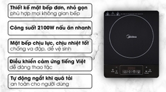 Bếp điện từ đơn Midea 2100W MIK2120DG