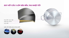 Bộ nồi chảo inox 3 lớp cao cấp Mutosi 4 chiếc MC-347