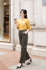 SONO - Áo linen xẻ tay nút bọc