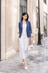 SONO - Áo vest linen tay đính nút dẹp