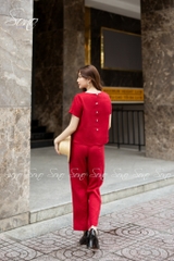 SONO - Bộ dài linen thêu hoa rơi