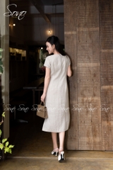 SONO - Đầm linen thêu hoa cúc