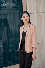 SONO - Áo vest linen chỉ nổi 2 lớp