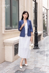 SONO - Áo vest linen tay đính nút dẹp