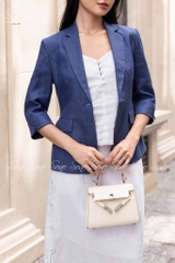 SONO - Áo vest linen tay đính nút dẹp