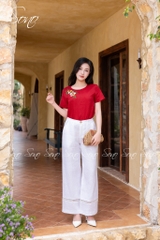 SONO - Áo linen thêu quả dâu