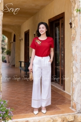 SONO - Áo linen thêu quả dâu