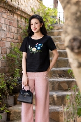 SONO - Áo linen thêu hoa và bướm