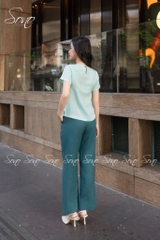 SONO - Áo linen nút bên thêu hoa to