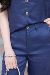 SONO - Bộ dài linen cổ sen