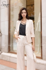 SONO - Áo vest linen xương cá