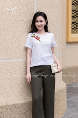 SONO - Áo linen thêu quả dâu