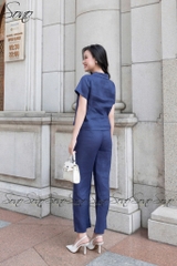 SONO - Bộ dài linen cổ sen