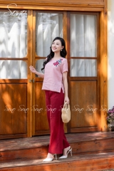 SONO - Áo linen thêu hoa 5 cánh