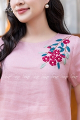 SONO - Áo linen thêu hoa 5 cánh