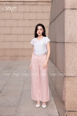 SONO - Áo linen tay dơi thêu hoa bướm