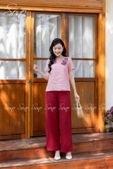 SONO - Áo linen thêu hoa 5 cánh